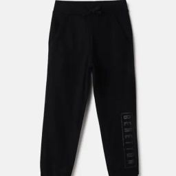 United Colors of Benetton Boys Black Cotton Solid Track Pants & Joggers-picture-12