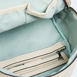 Ginger by Lifestyle White PU Backpack image 5