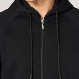 Sf Jeans By Pantaloons Black Regular Fit Hooded Sweatshirt image 5