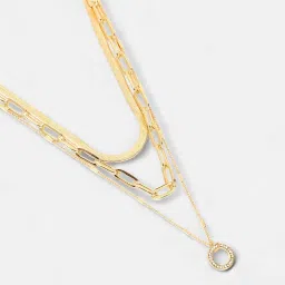 Sohi The Halo Snakechain Multi-Layer Necklace for Women image 5