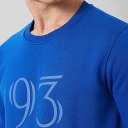 ColorPlus Blue Regular Fit Printed Sweatshirt image 5