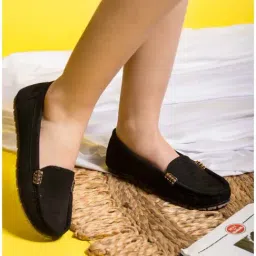 Shezone Women's Black Casual Loafers-picture-14