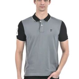 Numero Uno Grey Cotton Slim Fit Polo T-Shirt-picture-43