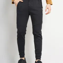 celio* Black Slim Fit Lightly Washed Cargo Jeans-image-58