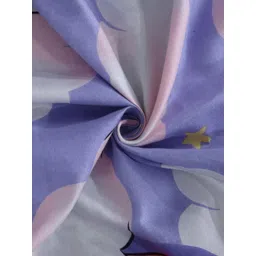Myntra Elegant Homes Purple & White Printed 300 TC Single Bedsheet Set 2.25 m x 1.50 m image 4