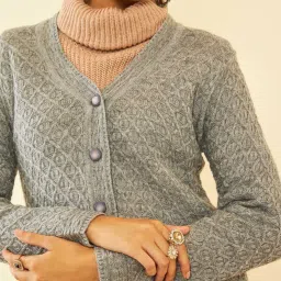Soch Grey Self Pattern Cardigan image 5