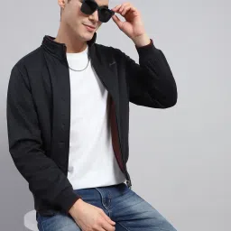 Monte Carlo Navy Blue Regular Fit Reversible Jacket image 5