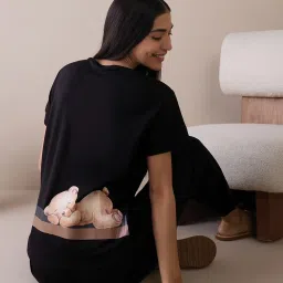 Sweet Dreams Black Plain Pyjama Set image 5