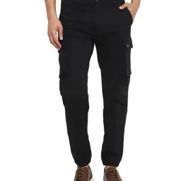 Royal Enfield Black Regular Fit Cargo Joggers-image-52