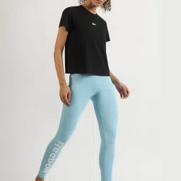 Reebok Black Polyester Regular Fit T-Shirt image 5