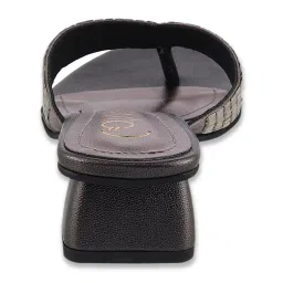 Catwalk Women's Gun Metal Thong Sandals image 5