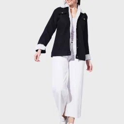 BUYNEWTREND Black Regular Fit Jacket image 5