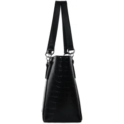 Lino Perros Black Synthetic Textured Tote Handbag image 5