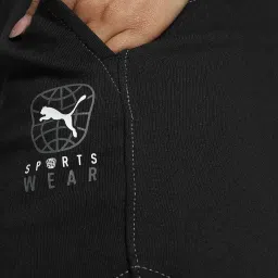 Puma Black Textured Pattern Sports Shorts image 5