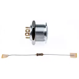 RS PRO Illuminated Push Button Switch Momentary 16 mm SPST White LED 36 V DC, 1758450 image 5