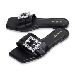 Ginger by Lifestyle Women's Black Casual Sandals image 5