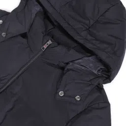 Arrow Sport Navy Regular Fit Quilted Hooded Jacket image 5