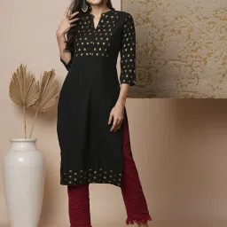 Fashor Black Regular Fit Kurta image 5