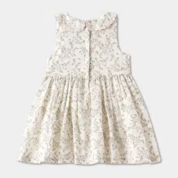 R&B Kids White Floral Regular Fit Dress image 2