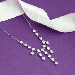 GIVA 92.5 Sterling Silver Radiant Reflections Necklace for Women-picture-13