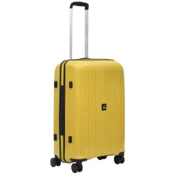 United Colors Of Benetton Wayfarer Yellow Textured Hard Cabin Trolley Bag - 56 Cms image 5