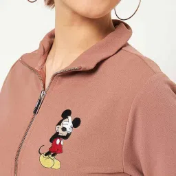 MADAME Peach Printed Cropped T-Shirt image 5