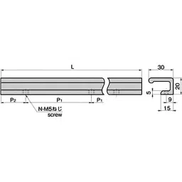 TAKIGEN Square Aluminum Handle Silver Anodized 220 g, A-190-2-6 image 2