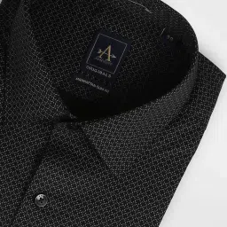 Arrow Black Cotton Slim Fit Printed Shirt image 5