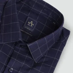 Arrow Blue Cotton Regular Fit Checks Shirt image 5
