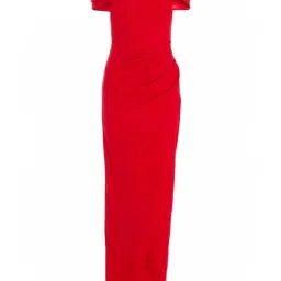 Quiz Red Plain Dress image 5