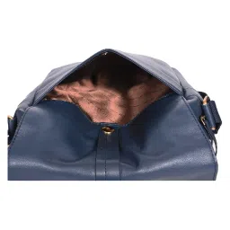 SASSORA Maya Blue Solid Medium Cross Body Bag image 5