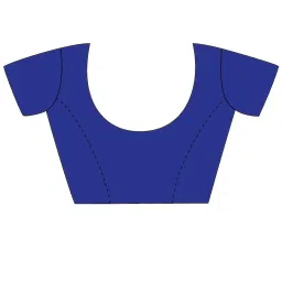 Saree Mall Blue Embellished Saree With Unstitched Blouse image 5