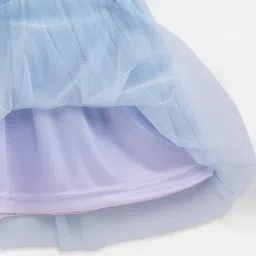 Nap Chief Girls Blue Cotton Blend Graphic Dress image 5