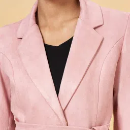 Annabelle by Pantaloons Pink Notched Lapel Jacket image 5