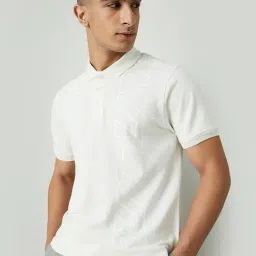 Forca by Lifestyle Off White Regular Fit Printed Polo T-Shirt-picture-13