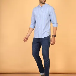 Wrangler Blue Regular Fit Striped Shirt image 5