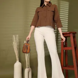 Melon By plusS Brown Plain Top image 5