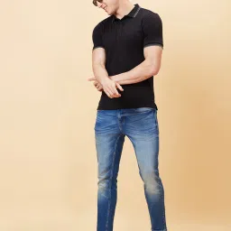 Being Human Blue Regular Fit Lightly Washed Jeans image 5