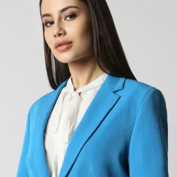 Van Heusen Blue Regular Fit Formal Blazer image 5