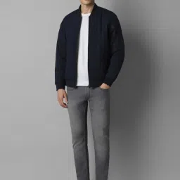 Louis Philippe Navy Regular Fit Bomber Jacket image 5