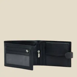 Kara Black Leather Bi-Fold Wallet image 5