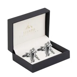 Alvaro Castagnino Silver Solid Cufflinks image 4