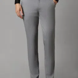 Louis Philippe Grey Slim Fit Trousers-image-57