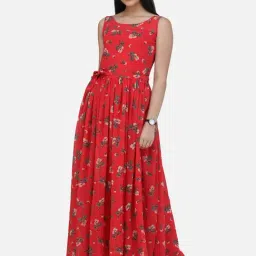 Cation Red Floral Print Maxi Dress image 4