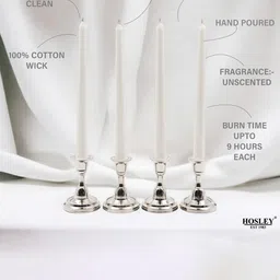 HOSLEY White 4 pieces Pillar Candle image 3