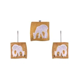 Rihi by P.C. Chandra Jewellers 925 Silver Abstract Animal Pendant with Earring Set for Women & Girls-picture-17