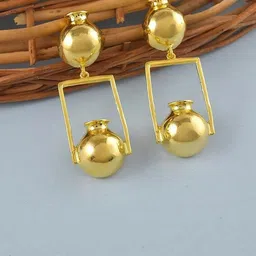 DZINETRENDZ Geometric Drop Earrings-picture-24