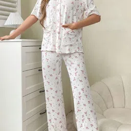 DressBerry Women Floral Printed Night suit-image-21