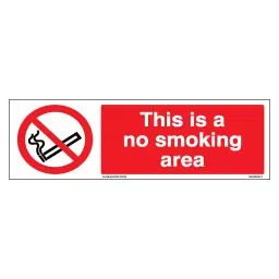 SUNSIGNS This is a no smoking area Signage Size 300x100 mm HP Print + Vinyl + Sun Board, SS0212-image-71