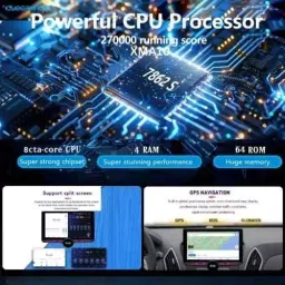 Cybernautt HD Car Stereo 64 GB Rom 4 GB Ram Dual USB 2 K Resolution 25.6 cm (10.1 Inch), XMA10 image 4